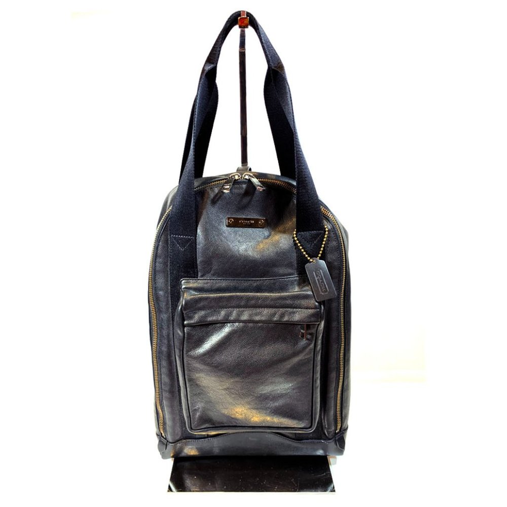 Coach Black Leather Convertible Backpack
